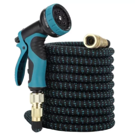 JG114 Expandable 15M Garden Water Hose Pipe, No-Kink with 10 Function Spray Nozzle