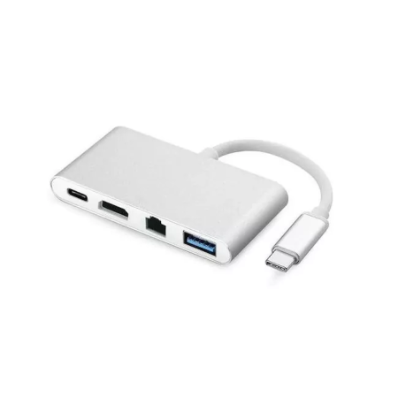 SE-L72 Type C To USB RJ45 HDMI & Type C F 4 in 1 Adapter